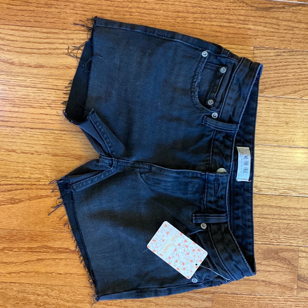 Black jean shorts